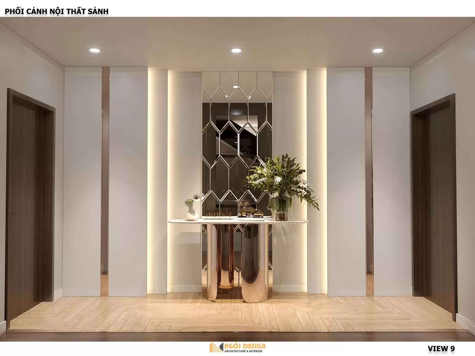 Phòng WC cao cấp với gỗ ốp tường làm tăng tính thẩm mỹ.