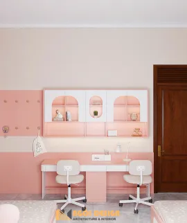 cải tạo thiết kế phòng ngủ cho 2 bé gái